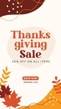 Thanksgiving Flash Sale Instagram Story