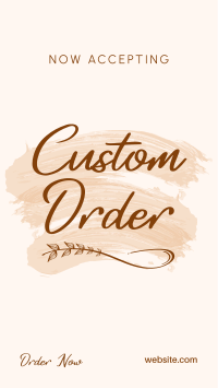 Brush Custom Order Facebook Story