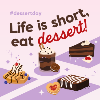 Cute Dessert Greeting Instagram Post Design