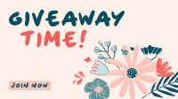 Doodle Flowers Facebook Event Cover