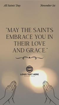 May Saints Hold You Instagram Story Design