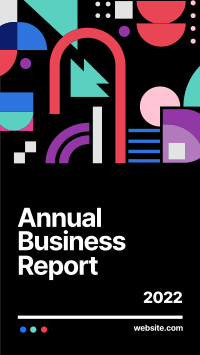 Annual Business Report Bauhaus Facebook Story Design