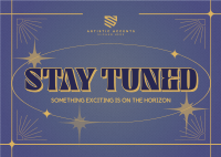 Minimalist Stay Tuned Postcard