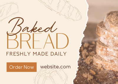 Baked Bread Bakery Postcard Image Preview