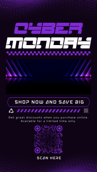 Futuristic Cyber Monday Instagram Reel Image Preview