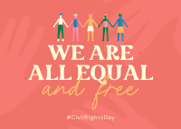 Civilians' Equality Postcard