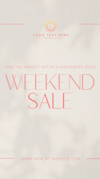 Minimalist Weekend Sale Instagram Story