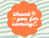 Groovy Florals Thank You Card Design