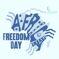 Freedom Africa Map Linkedin Post Design