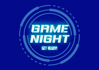 Futuristic Game Night Postcard Design