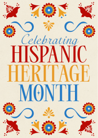 Traditional Hispanic Heritage Month Poster