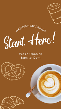 Minimalist Coffee Hours Facebook Story