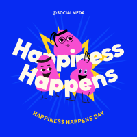 Happiness Unfolds Instagram Post Design