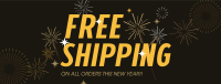 Free Shipping Sparkles Facebook Cover Image Preview