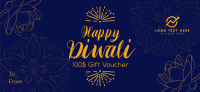 Lotus Diwali Greeting Gift Certificate Image Preview