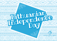 Folk Lithuanian Independence Day Postcard Design