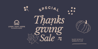 Thanksgiving Sale Twitter Post Design