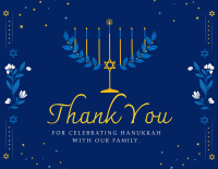 Hanukkah Lily Thank You Card