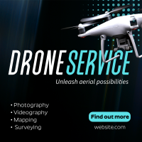 Modern Professional Drone Service Linkedin Post Design