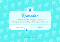 Dental Checkup Reminder Postcard