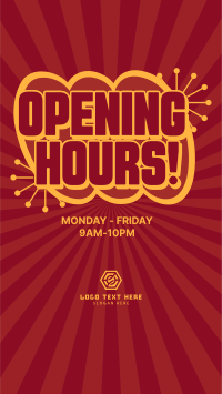 Opening Hours Sticker Facebook Story