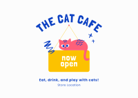 Cat Cafe Postcard