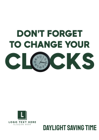 Daylight Saving Time Reminder Poster