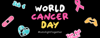 Cancer Day Stickers Facebook Cover Design