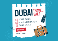Dubai Travel Destination Postcard