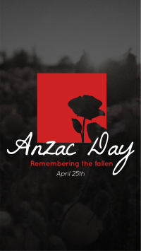 Anzac Remembrance Facebook Story