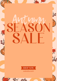 Leaves and Pumpkin Promo Sale Flyer