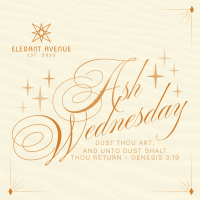 Simple Elegant Ash Wednesday Instagram Post Image Preview