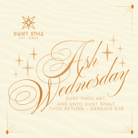 Simple Elegant Ash Wednesday Instagram Post Image Preview