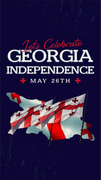 Let's Celebrate Georgia Independence Instagram Story Design