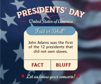 Presidents' Day Quiz  Facebook Post