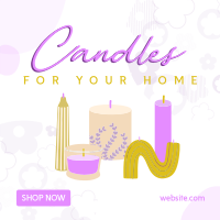 Fancy Candles Linkedin Post Design