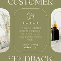 Spa Customer Feedback Instagram Post Design