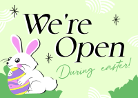 Open During Easter Postcard Design