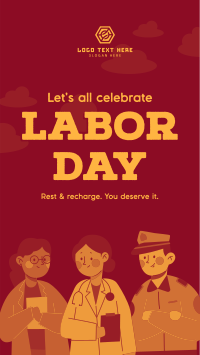 Happy Labor Day Facebook Story Design