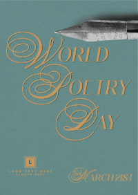 World Poetry Day Pen Poster