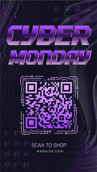 Futuristic Cyber Monday TikTok Video Design