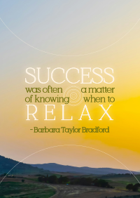 Relax Motivation Quote Poster