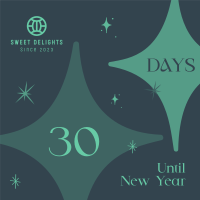 Sparkly New Year Countdown Instagram Post