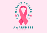 Fight Against Breast Cancer Postcard