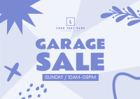 Garage Sale Notice Postcard