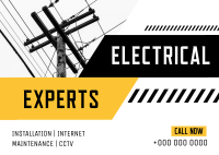 Electrical Experts Postcard