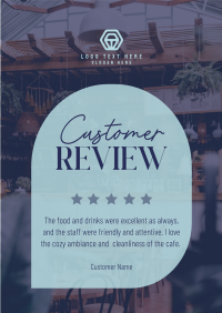 Simple Cafe Testimonial Poster