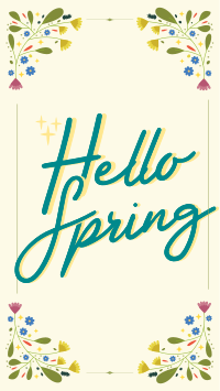 Floral Hello Spring Instagram Story