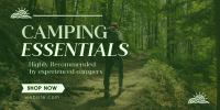 Mountain Hiking Camping Essentials Twitter Post