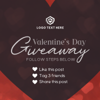 Valentine's Giveaway Instagram Post Design